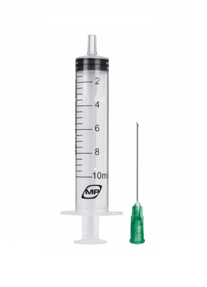 *Шприц 3-х комп. з 1-ю голкою 21G (0,8х38мм) 10мл №1 MedPlast