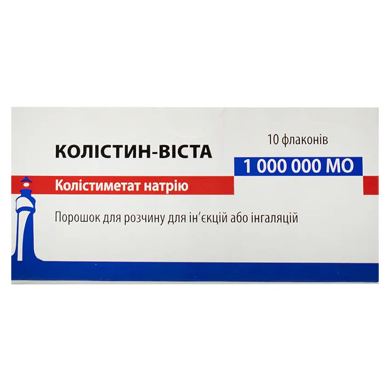 Колістин-Віста порошок по 1000000 МО у флаконі 10 шт.