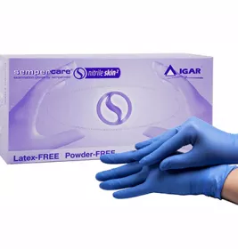 *Рукавички Igar Sempercare огляд. нітрил. нестерил. неприпудр. р.L8-9 Nitril Skin2 (100 пар в уп.)