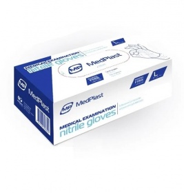 *Рукавички MedPlast оглядові нітрилові нестерильні без пудри р.L