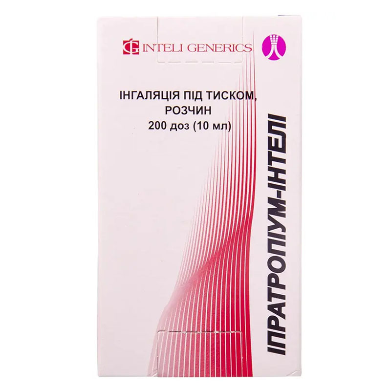 Іпратропіум-Інтелі інгаляція розчин 20 мкг/доза по 200 доз (10 мл) у балоні