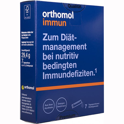 *Orthomol Immun Directgranulat Ментол-Малина гранули прямої дії (відновлення імунної системи) 7 днів
