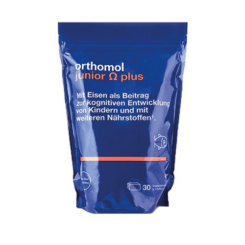 Витамины Ортомол Junior Omega Plus жев.ириски 30дней (мозговая активность ребенка)