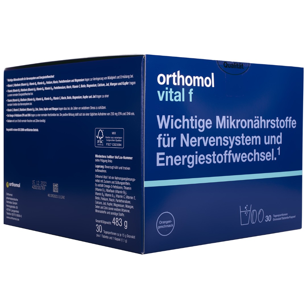 Витамины Ортомол Vital F гран.30дней Апельсин (для женщин)