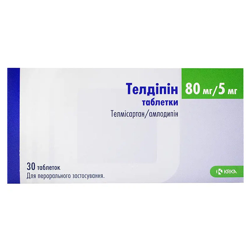 Телдіпін таблетки по 80 мг/5 мг 30 шт.