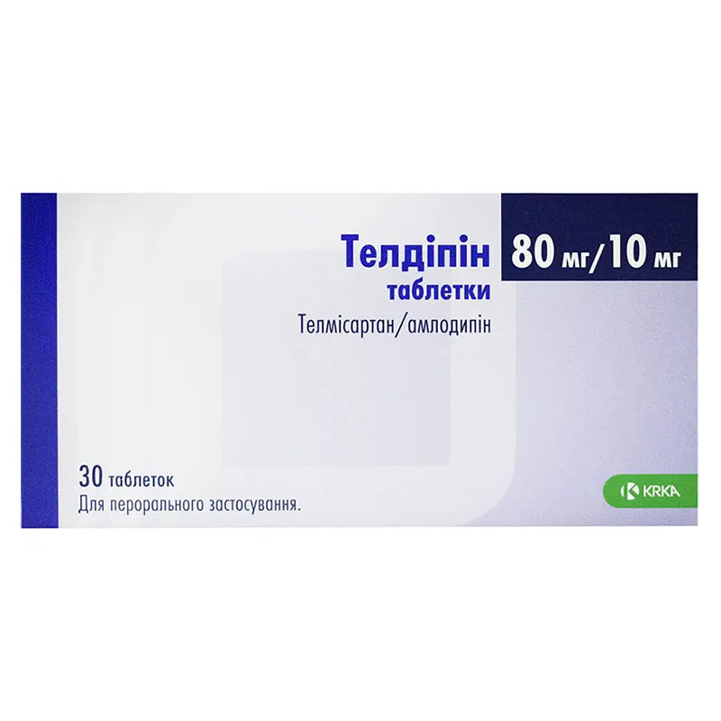 Телдипин таблетки по 80 мг/10 мг 30 шт. Телдипин таблетки по 80 мг/10 мг 30 шт.