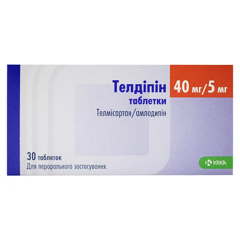 Телдіпін таблетки по 40 мг/5 мг 30 шт.