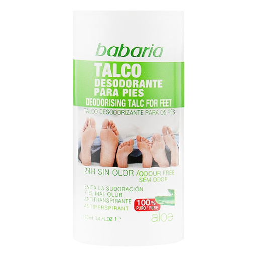 *Дезодорант-тальк Babaria для ніг з Алоє Вера 100мл