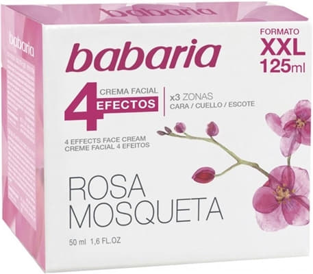 *Крем Babaria для обличчя, шиї та бюсту з олією шипшини 4 ефекти 125мл