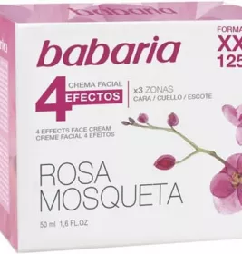 *Крем Babaria для обличчя, шиї та бюсту з олією шипшини 4 ефекти 125мл