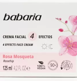 *Крем Babaria для обличчя, шиї та бюсту з олією шипшини 4 ефекти 125мл