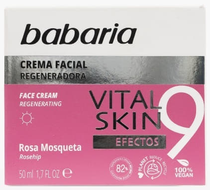 *Крем Babaria для регенерації шкіри 9 ефектів з шипшиною 50мл