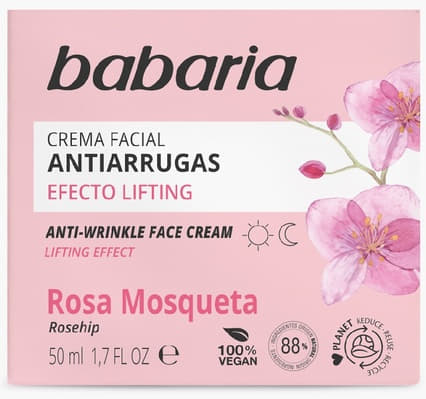 *Крем Babaria для обличчя проти зморшок з шипшиною 50мл