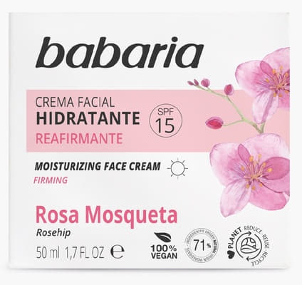 *Крем Babaria увлажняющий с шиповником SPF 15 50мл