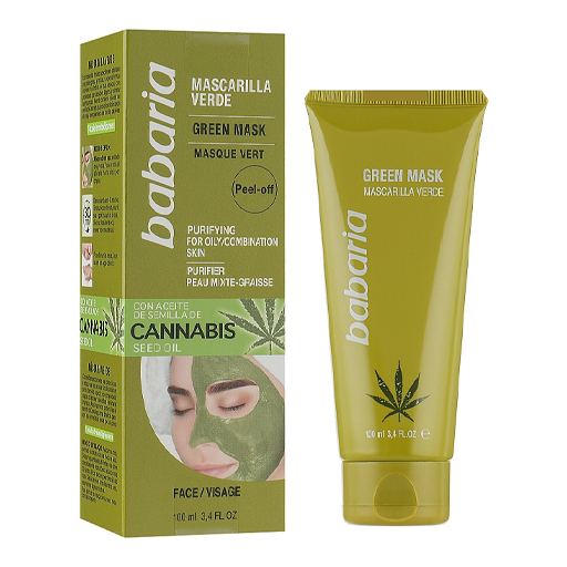 *Маска Babaria зелена з олією канабісу 100мл