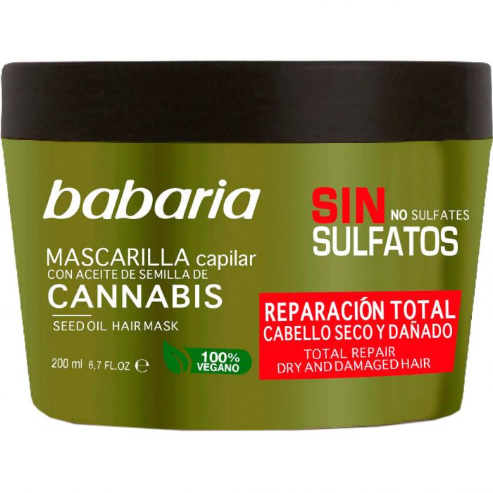 *Маска Babaria для волос с маслом семян каннабиса, полное восстановление *Маска Babaria для волос с маслом семян каннабиса, полное восстановление