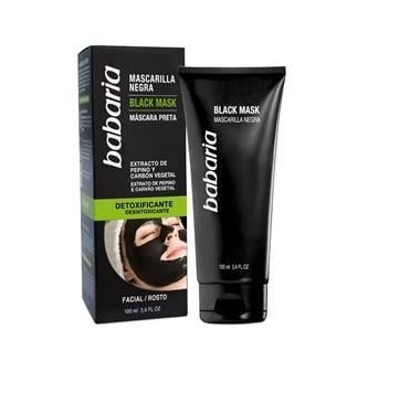 *Маска Babaria чорна для обличчя Детоксикація 100мл