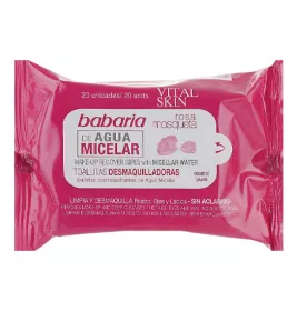 *Серветки Babaria з міцелярною водою для зняття макіяжу №12