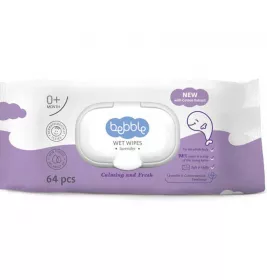 *Bebble Дитячі вологі серветки з екстрактом лаванди 64 шт.