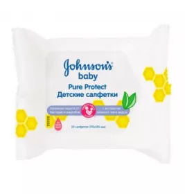*Салфетки влажные Jonsons baby Pure Protect/для маленьких непосед №25