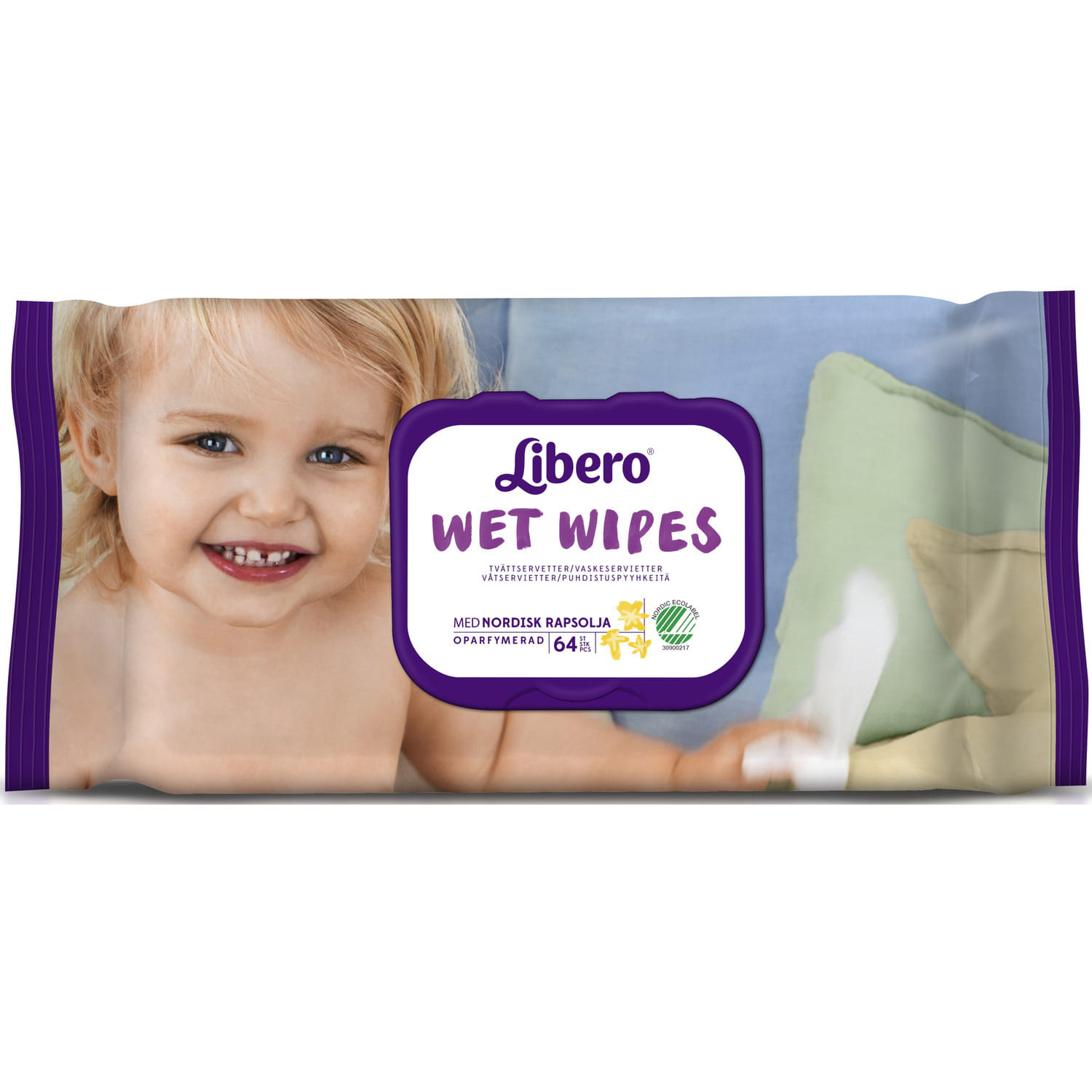 *Серветки Libero Wet Wipes дитячі вологі №64