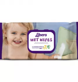 *Серветки Libero Wet Wipes дитячі вологі №64