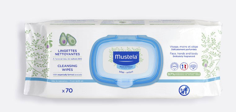 *Салфетки влажные Mustela для тела №70 *Салфетки влажные Mustela для тела №70