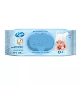 Серветки Smile Baby вологі з екстрактом трав №100