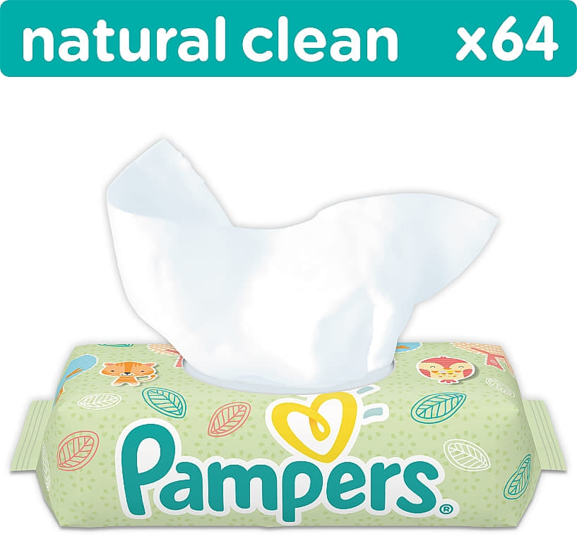 *Серветки вологі Pampers Clean&Play №64
