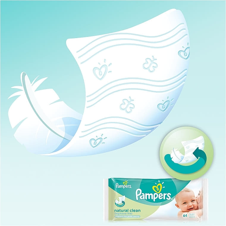 *Серветки вологі Pampers Clean&Play №64