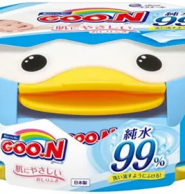 *Салфетки влажные GOO.N для младенцев в пластиковой коробке Уточка 70шт