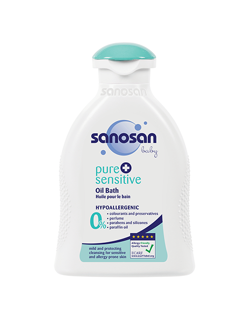 *Олія Sanosan Baby дитяча гіпоалергенна для купання 200мл