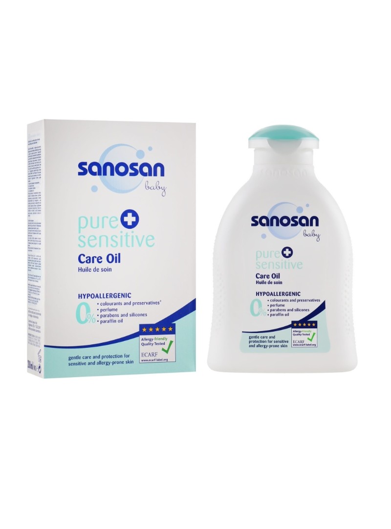 *Олія Sanosan Baby дитяча гіпоалергенна для чутливої шкіри 200мл