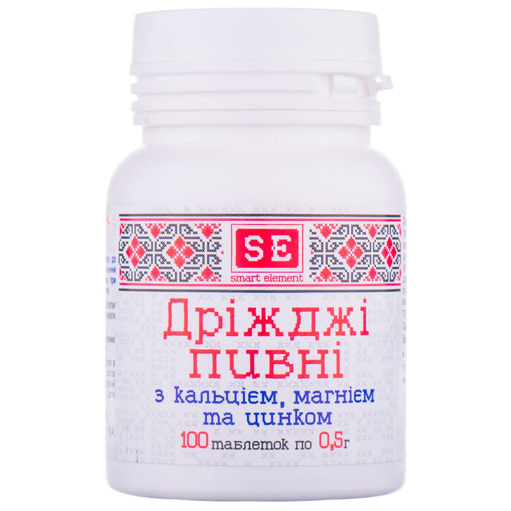 *Дріжджі пивні Ca+Mg+Zn Фармаком 0,5г №100
