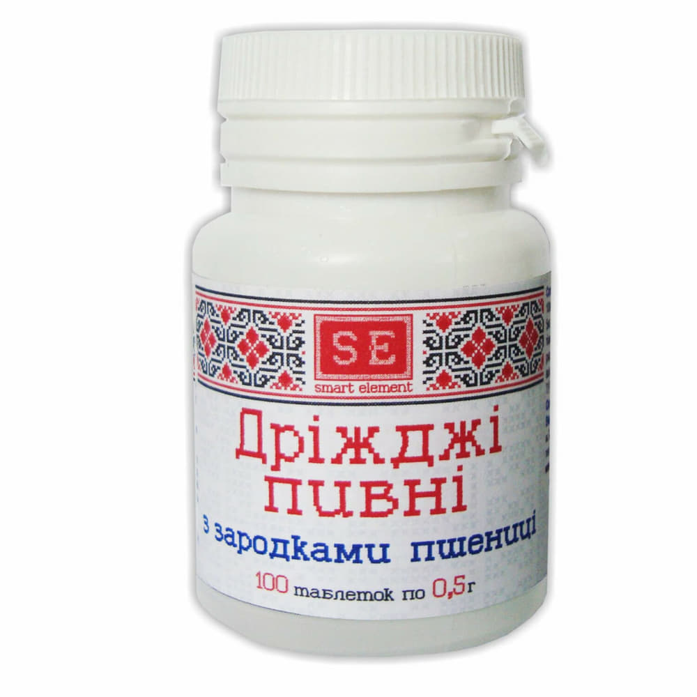 *Дріжджі пивні з зародками пшениці Фармаком 0,5г №100