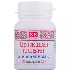 *Дріжджі пивні з вітаміном С Фармаком 0,5г №100