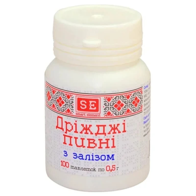*Дріжджі пивні із залізом Фармаком 0,5г №100