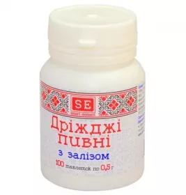 *Дріжджі пивні із залізом Фармаком 0,5г №100