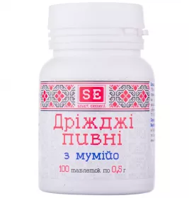 *Дріжджі пивні з мумійо Фармаком 0,5г №100