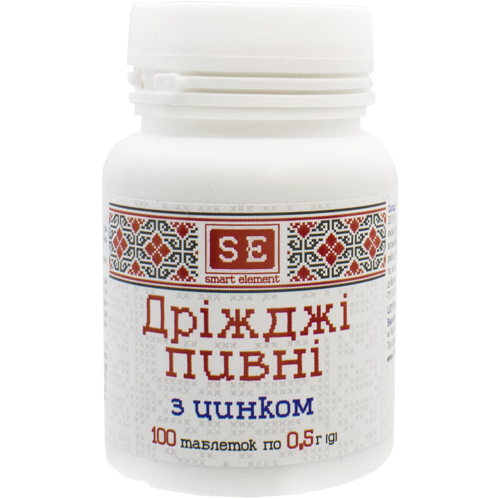 *Дріжджі пивні з цинком Фармаком 0,5г №100