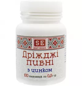 *Дріжджі пивні з цинком Фармаком 0,5г №100