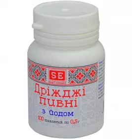 *Дріжджі пивні з йодом Фармаком 0,5г №100