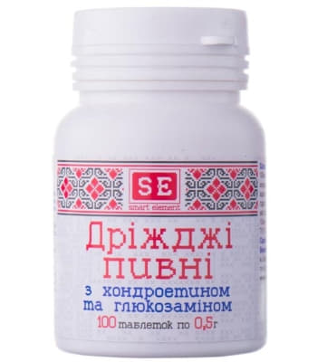 *Дріжджі пивні Хондроітин+Глюкозамін табл. 0,5г №100 Фармаком 