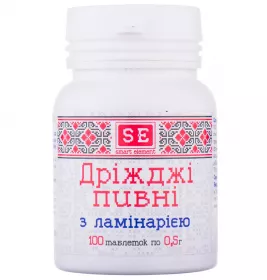 *Дріжджі пивні з ламінарією Фармаком 0,5г №100 