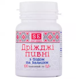*Дріжджі пивні йод+кальцій Фармаком 0,5г №100 