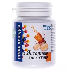 *Дрожжи пивные с янтарной кислотой 0.5 №100