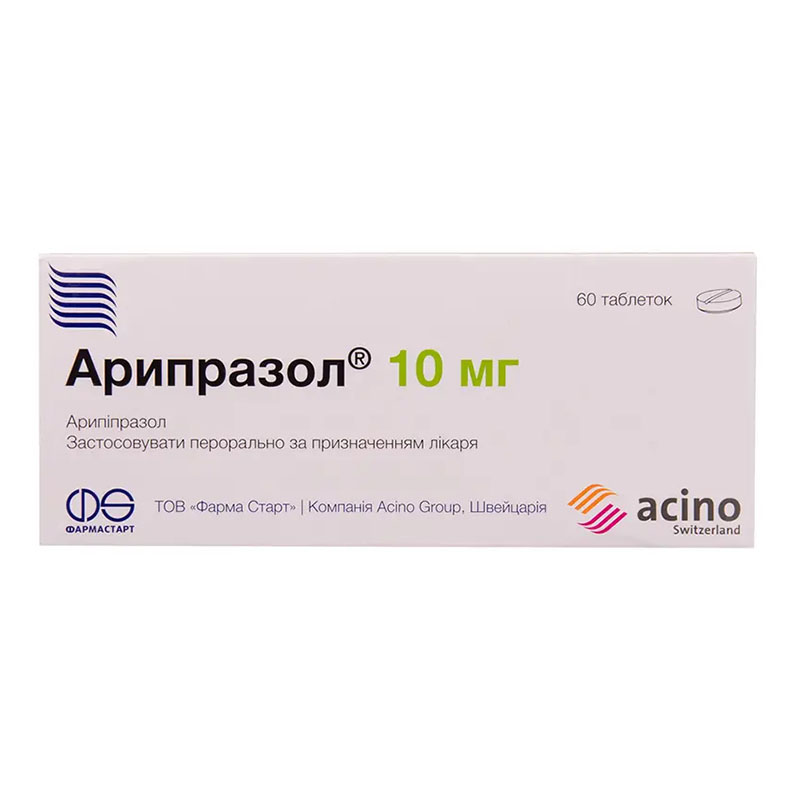 Арипразол таблетки по 10 мг 60 шт. (10х6)