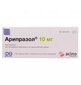 Арипразол таблетки по 10 мг 60 шт. (10х6)