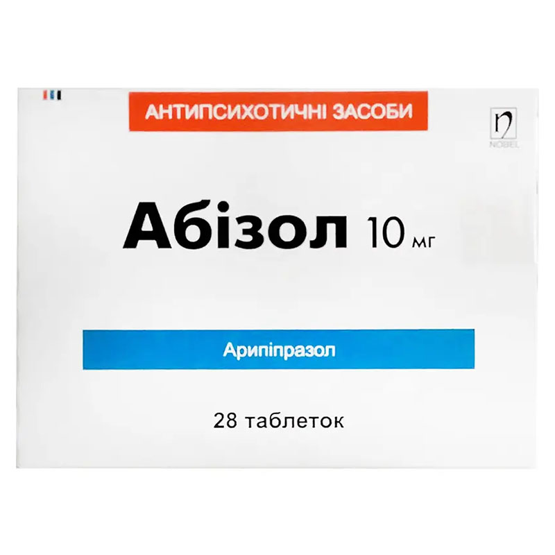 Абизол Nobel табл.10мг №28 Абизол Nobel табл.10мг №28