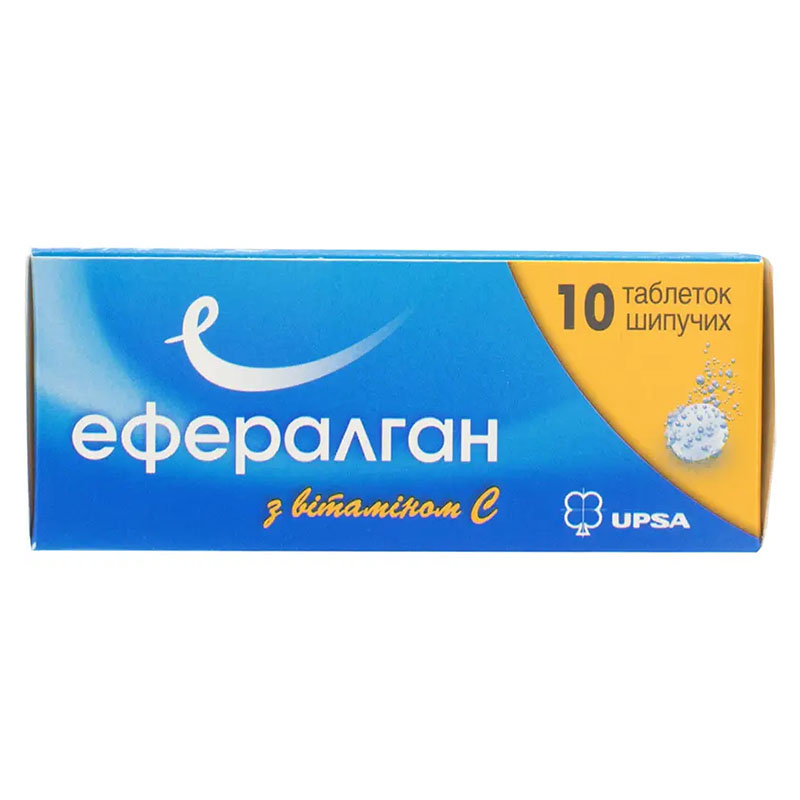 Ефералган з вітаміном С таблетки по 330 мг/200 мг 10 шт. у тубах